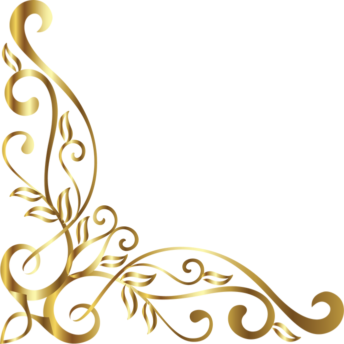 Gold Corner Border Design Element