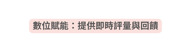 數位賦能 提供即時評量與回饋